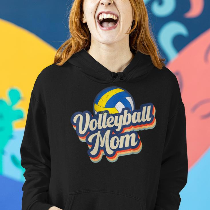 Womens Retro Volleyball Mom Funny Vintage Softball Mom Mothers Day Women Hoodie Gifts for Her