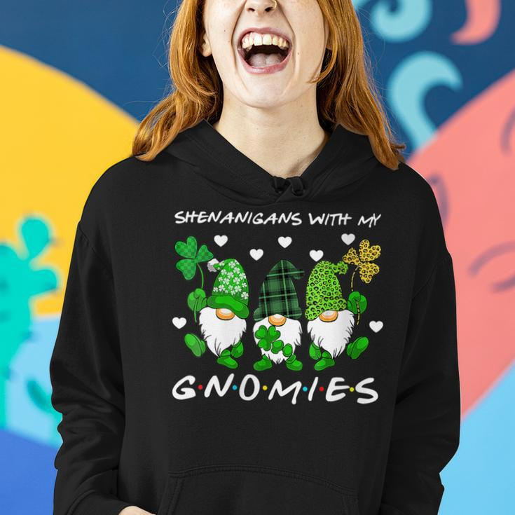 Womens Shenanigans With My Gnomies St Patricks Day Gnome Shamrock Women Hoodie Gifts for Her