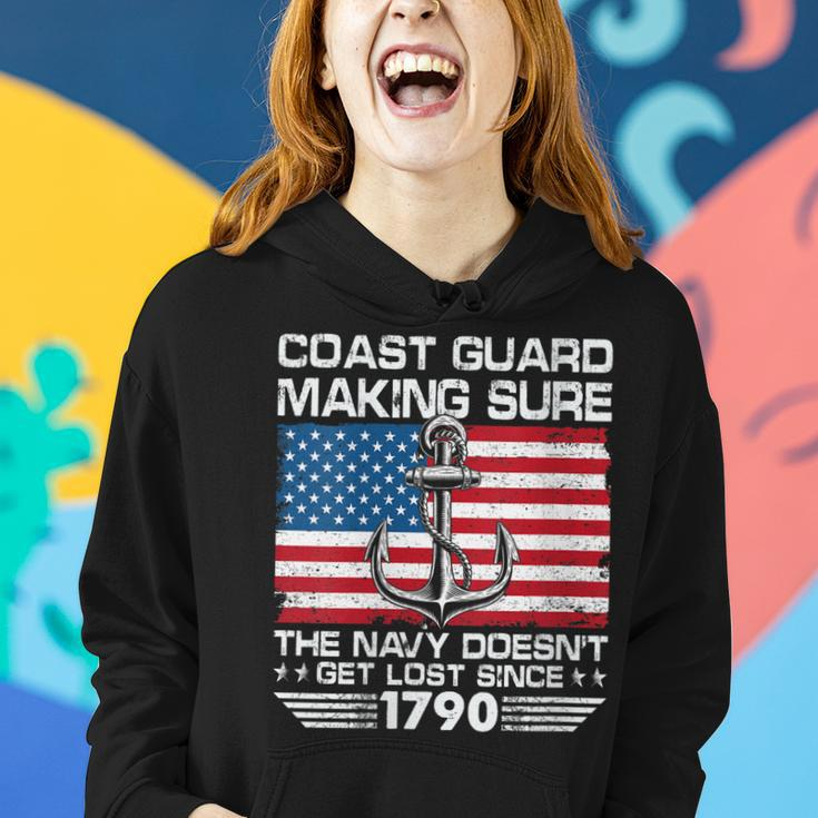Womens Us Coast Guard Making Sure The Navy Doesnt Get Lost Uscg Women Hoodie Gifts for Her