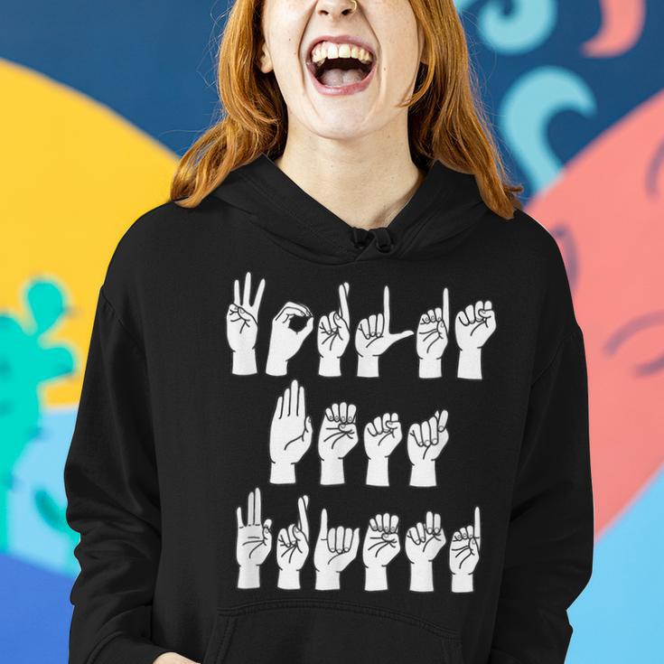 Worlds Best Friend Zeichensprache Fingerzauber Asl Für Frauen Frauen Hoodie Geschenke für Sie