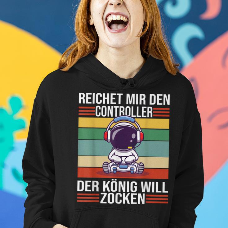 Zocken Reichet Mir Den Controller König Ps5 Konsole Gamer Frauen Hoodie Geschenke für Sie