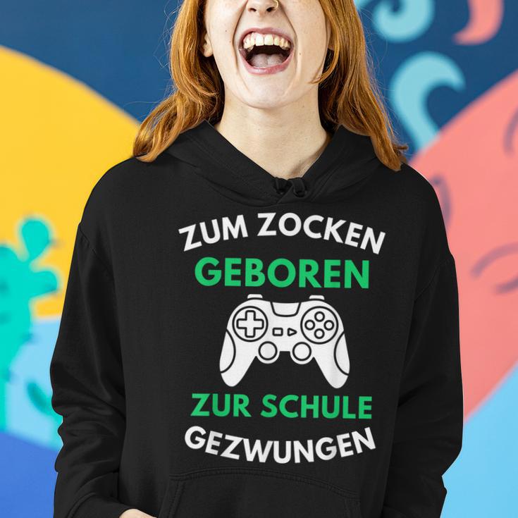 Zum Zocken Geboren Zur Schule Gezwungen Konsole Gaming V2 Frauen Hoodie Geschenke für Sie