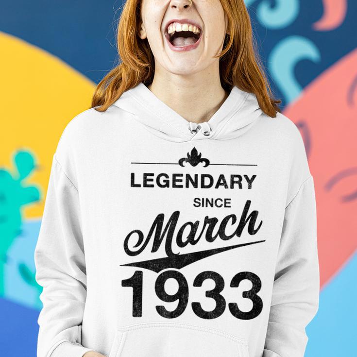 90 Geburtstag 90 Jahre Alt Legendär Seit März 1933 V2 Frauen Hoodie Geschenke für Sie