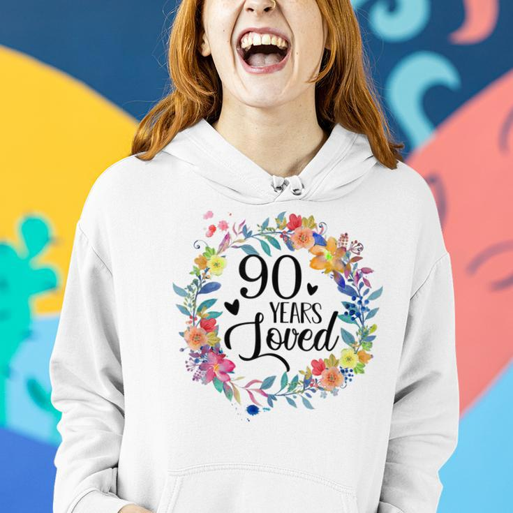 90 Years Loved 90Th Birthday Gift For Grandma 90 Years Old Women Hoodie Gifts for Her