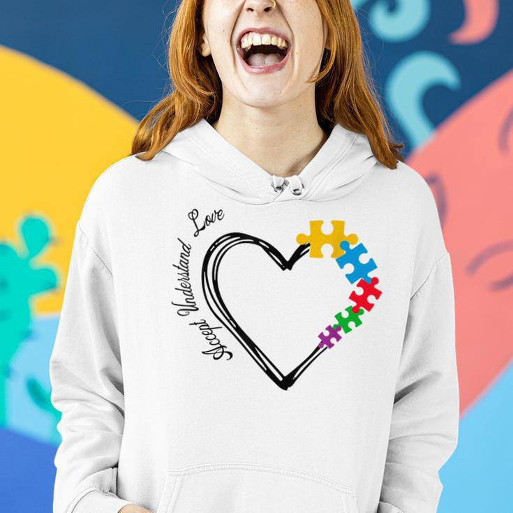 Accept Understand Love Autism Awareness Month Autism Support V2 Women Hoodie Gifts for Her