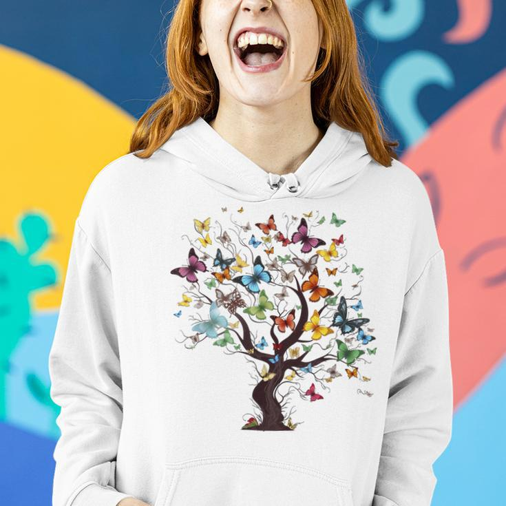 Beautiful Colorful Butterfly Tree Women Hoodie Gifts for Her