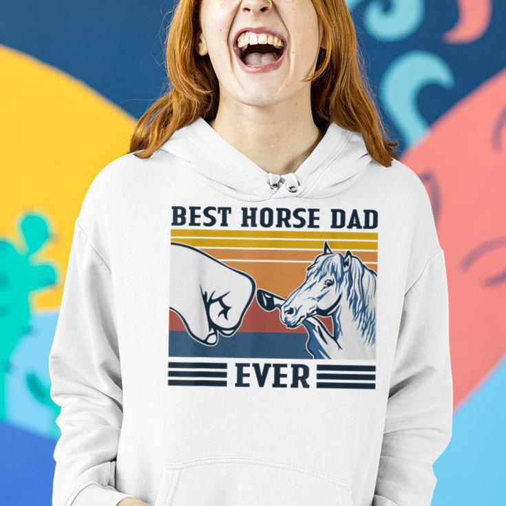 Best Horse Dad Ever Funny Horse Lover Vintage Fathers Day Women Hoodie Gifts for Her