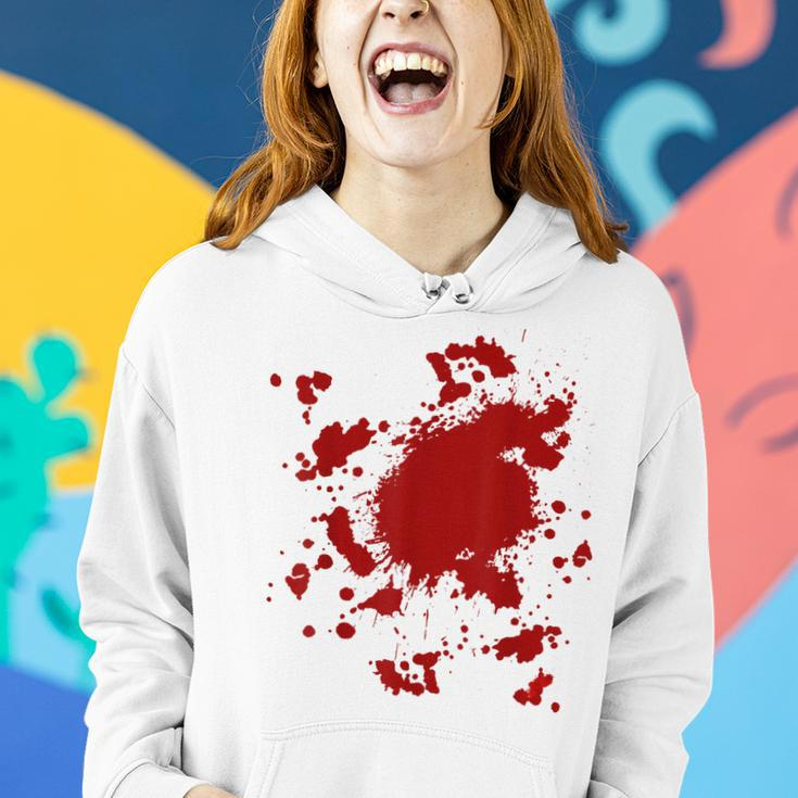 Blood Splatter Costume Gag Fancy Dress Scary Halloween Women Hoodie Graphic Print Hooded Sweatshirt Gifts for Her