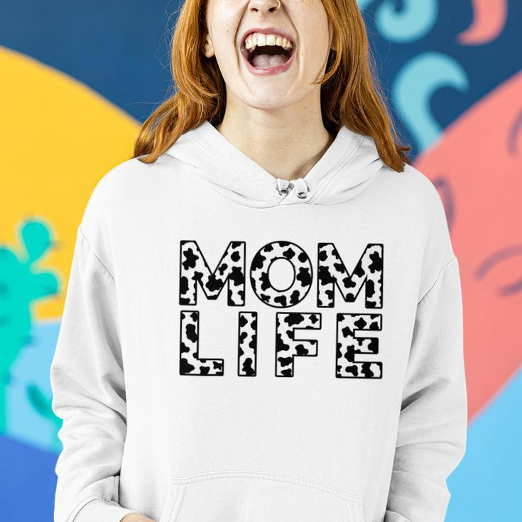 Cow Print Farm Life Mom Life Mama Mothers Day Mothers Day Women Hoodie Gifts for Her