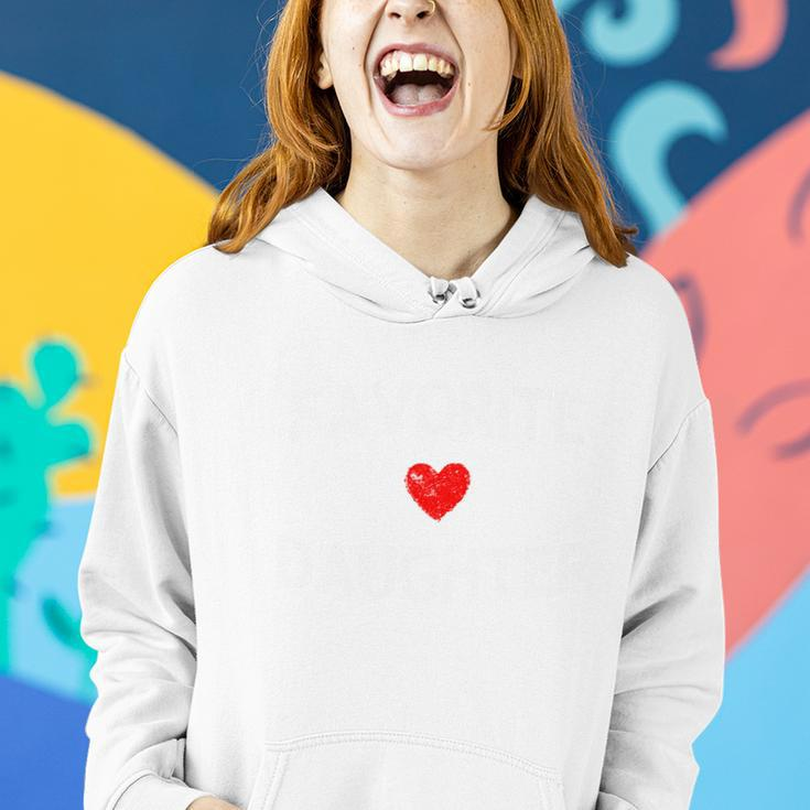 Favorite Daughter Heart Love Dad Mom Women Hoodie Gifts for Her