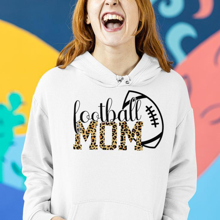 Football Mom Leopard Football Mama Game Day Football Womens Women Hoodie Gifts for Her