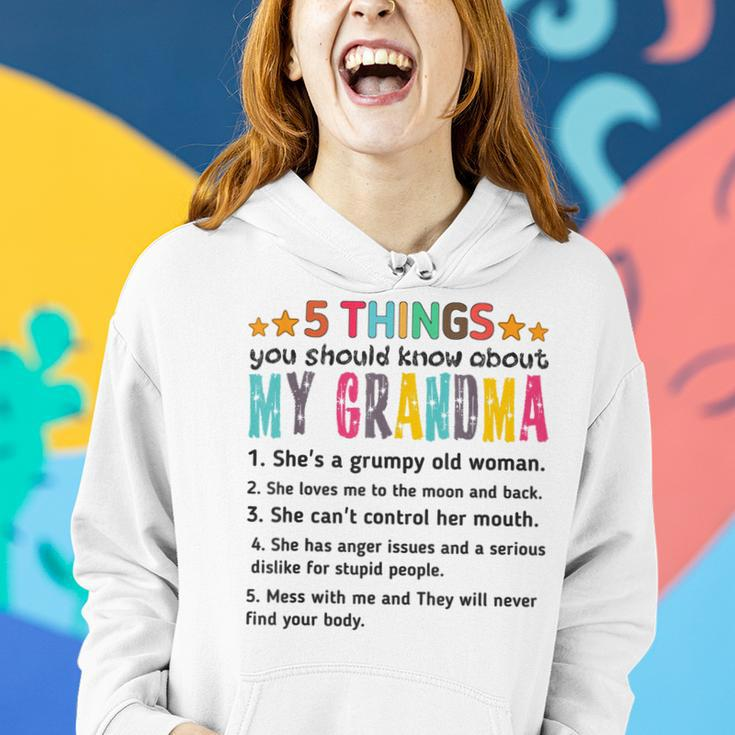 Funny 5 Things You Should Know About My Grandmas Women Hoodie Gifts for Her