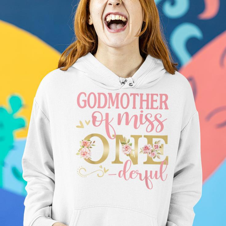 Godmother Of Little Miss Onederful 1St Birthday Family Party Women Hoodie Gifts for Her