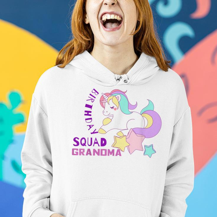 Grandma Of The Birthday Girl Unicorn Party Squad Women Hoodie Gifts for Her