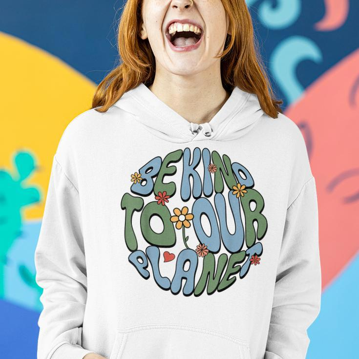 Groovy Earth Day Be Kind To Our Planet Earth Day 2023 Women Hoodie Gifts for Her