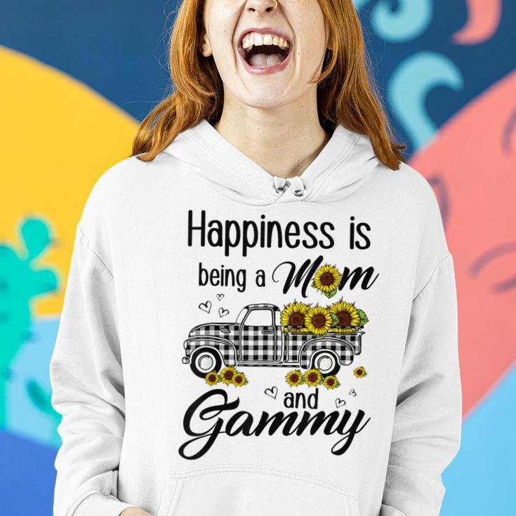 Happiness Is Being A Mom And Gammy Sunflower Gift Women Hoodie Gifts for Her