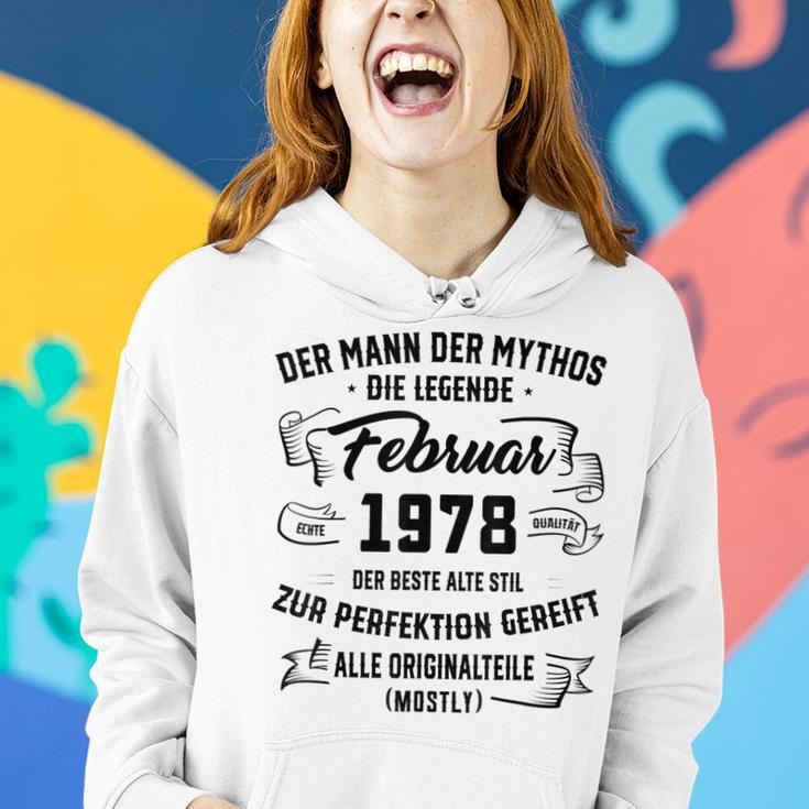 Herren Der Mann Mythos Die Legend Februar 1978 45 Geburtstag Frauen Hoodie Geschenke für Sie