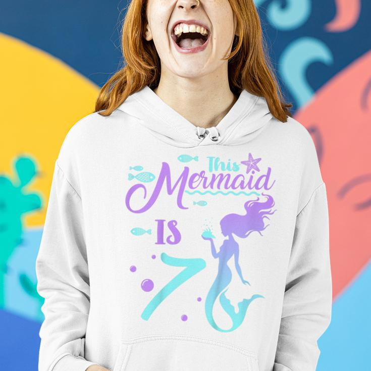 Kids 7 Years Old 7Th Birthday Mermaid Shirt Girl Daughter Gift Pa Women Hoodie Gifts for Her