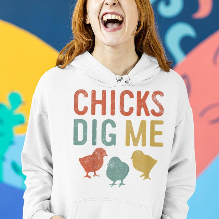 Kids Easter Chicks Dig Me Retro Vintage Chickens Spring Gift Women Hoodie Gifts for Her