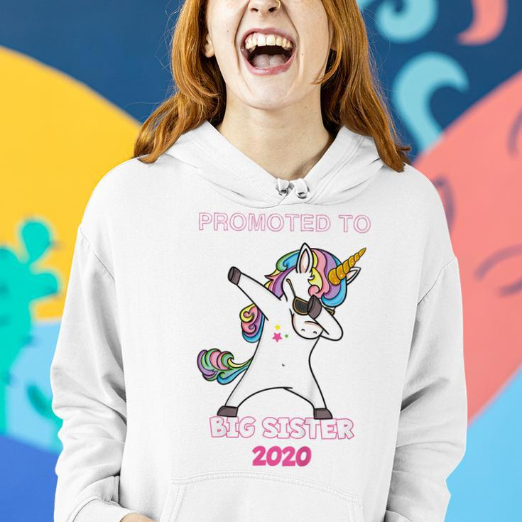 Kids Promoted To Big Sister 2020 Dabbing Unicorn Women Hoodie Gifts for Her