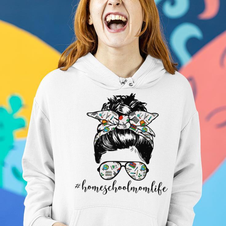 Messy Bun Life Of A Homeschool Mom Mothers Day Super Mamma Women Hoodie Gifts for Her