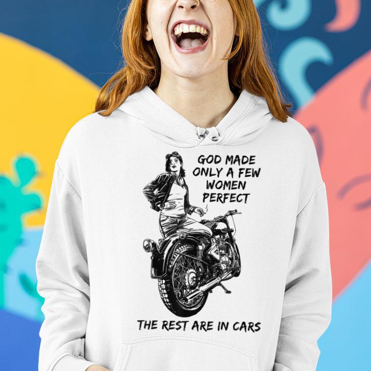 Motorrad Fahrerin Babe Lady Vintage Retro Bikerin Biker Frauen Hoodie Geschenke für Sie