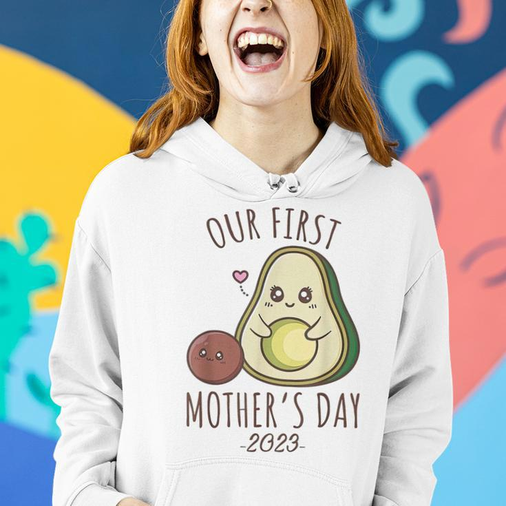 Our First Mothers Day 2023 Cute Avocado Mom Women Hoodie Gifts for Her