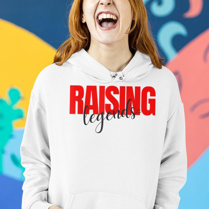 Raising Legends Slogan Hoodie, Weiß mit Rotem Text Geschenke für Sie