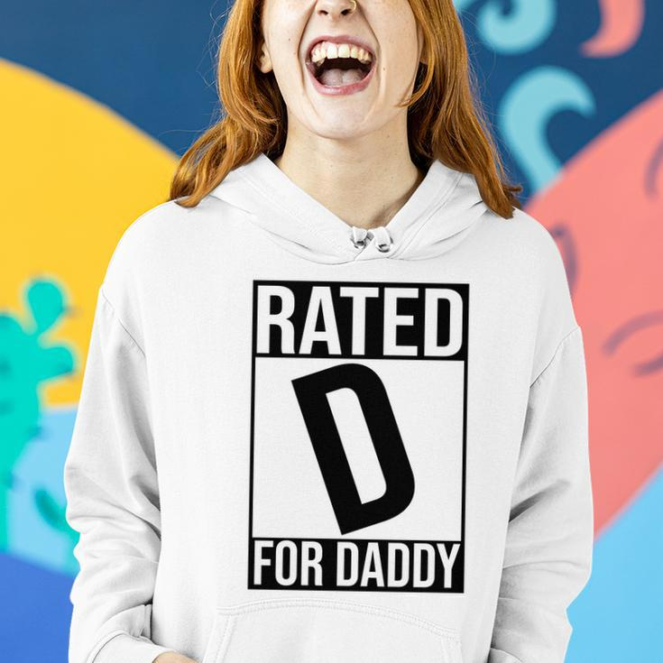 Rated D For Daddy Funny Gift For Dad V2 Women Hoodie Gifts for Her