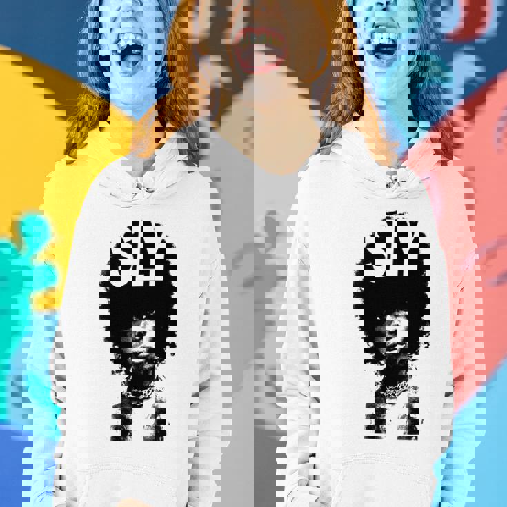 Sly Stone Portrait Tshirt Women Hoodie Graphic Print Hooded Sweatshirt Gifts for Her