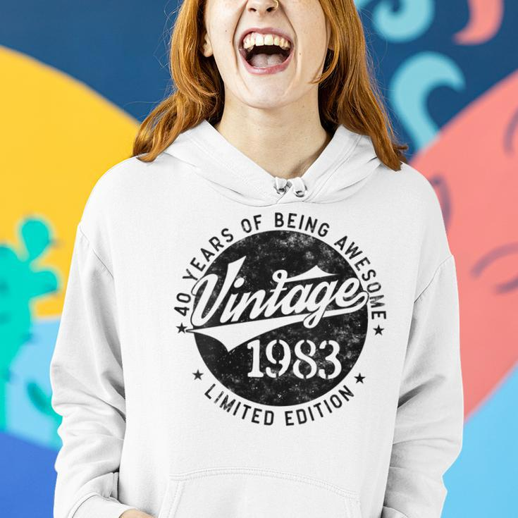 Womens 40 Years Old Vintage 1983 40Th Birthday Decoration Men Women Women Hoodie Gifts for Her