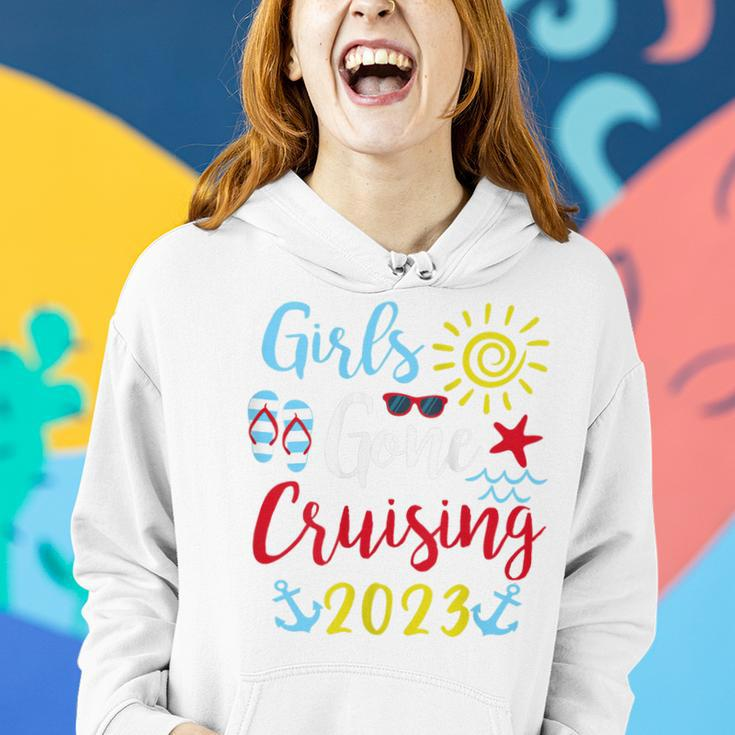 Womens Girls Gone Cruising 2023 Cruise Squad Vacation Girl Trip Women Hoodie Gifts for Her