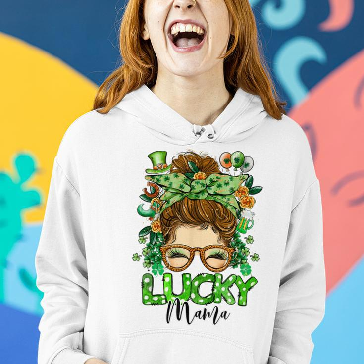 Womens One Lucky Mama St Patricks Day Mom Mother Shamrock Women Hoodie Gifts for Her