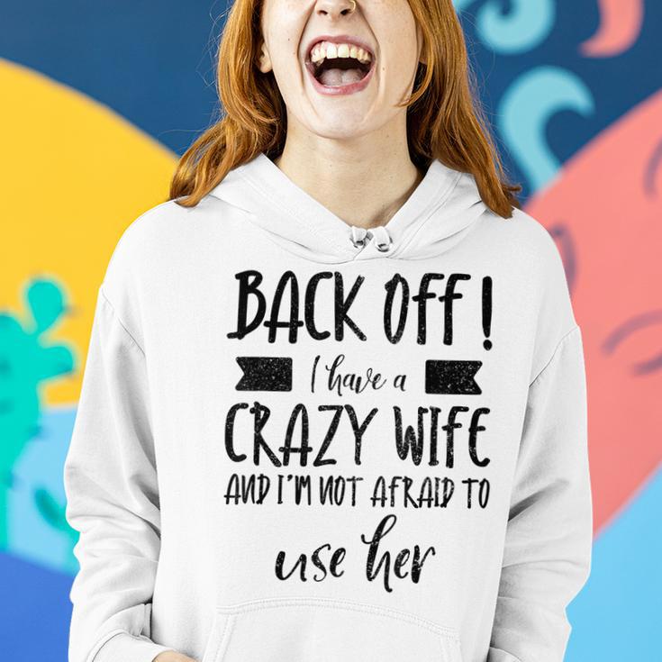 Zurück! Ich Habe Eine Verrückte Frau Hoodie, Lustiges Tee für Ehemänner Geschenke für Sie