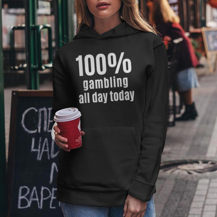 100 Lustiges Gambler- Und Wettspiel Für Den Ganzen Tag Frauen Hoodie Lustige Geschenke