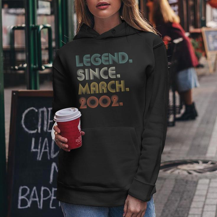 21 Years Old Legend Since March 2002 21St Birthday Gifts Women Hoodie Funny Gifts