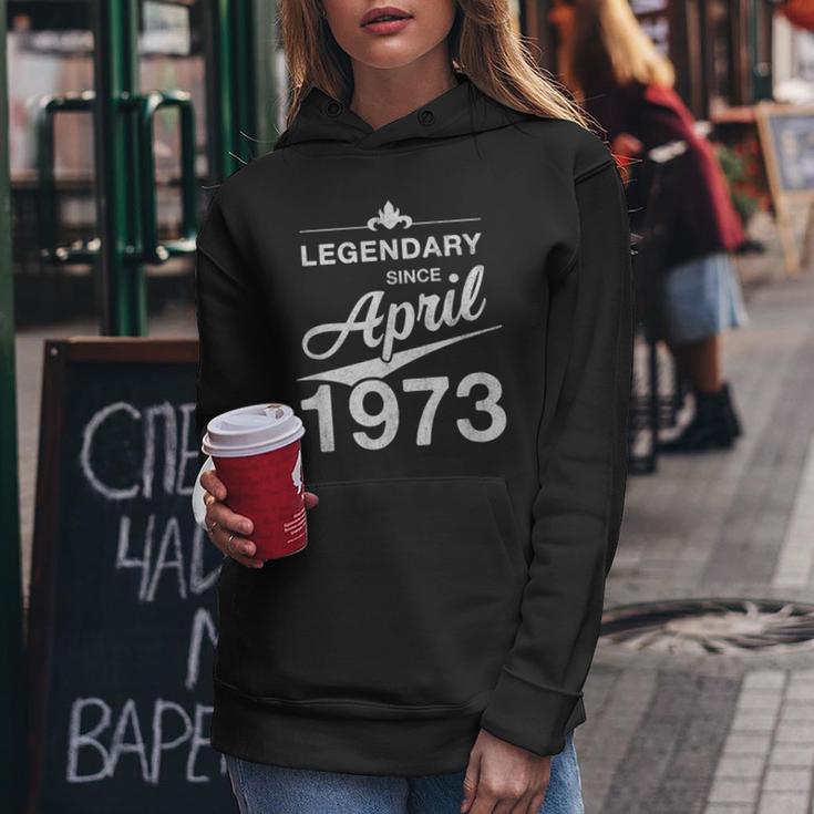 50 Geburtstag 50 Jahre Alt Legendär Seit April 1973 V4 Frauen Hoodie Lustige Geschenke