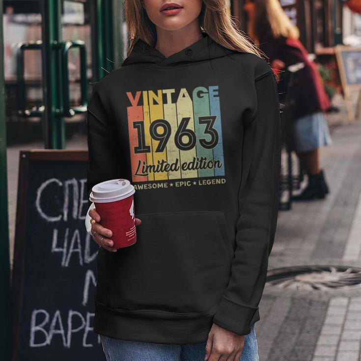 60 Year Old Gifts Vintage 1963 Limited Edition 60Th Birthday V7 Women Hoodie Funny Gifts