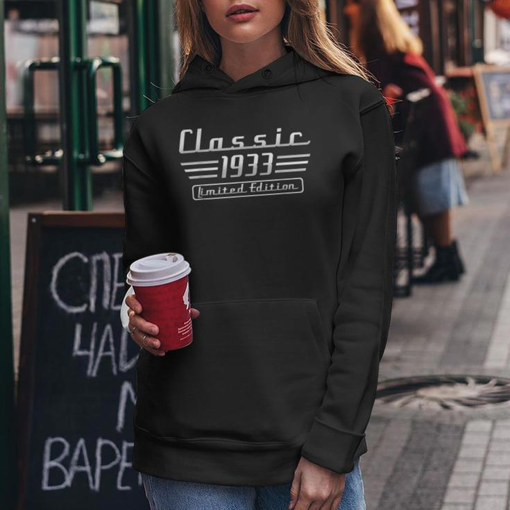 90 Year Old Vintage 1933 Classic Car 90Th Birthday Gifts Women Hoodie Personalized Gifts