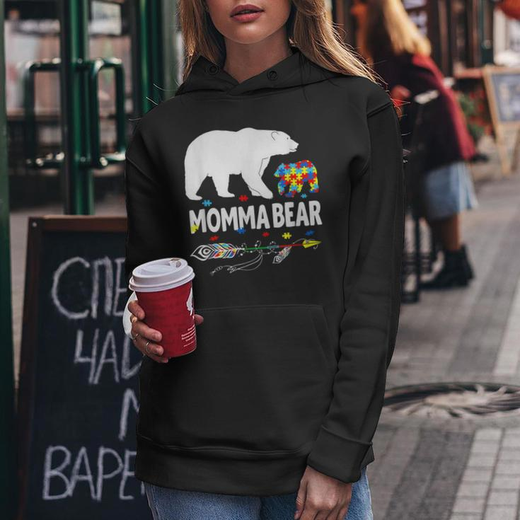 Autism Awareness Gift Momma Bear Support Autistic Autism Mom Women Hoodie Unique Gifts