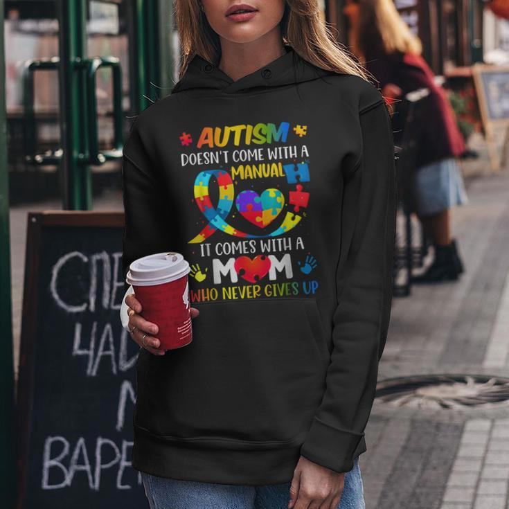 Autism Mom Doesnt Come With A Manual Women Autism Awarenes Women Hoodie Unique Gifts
