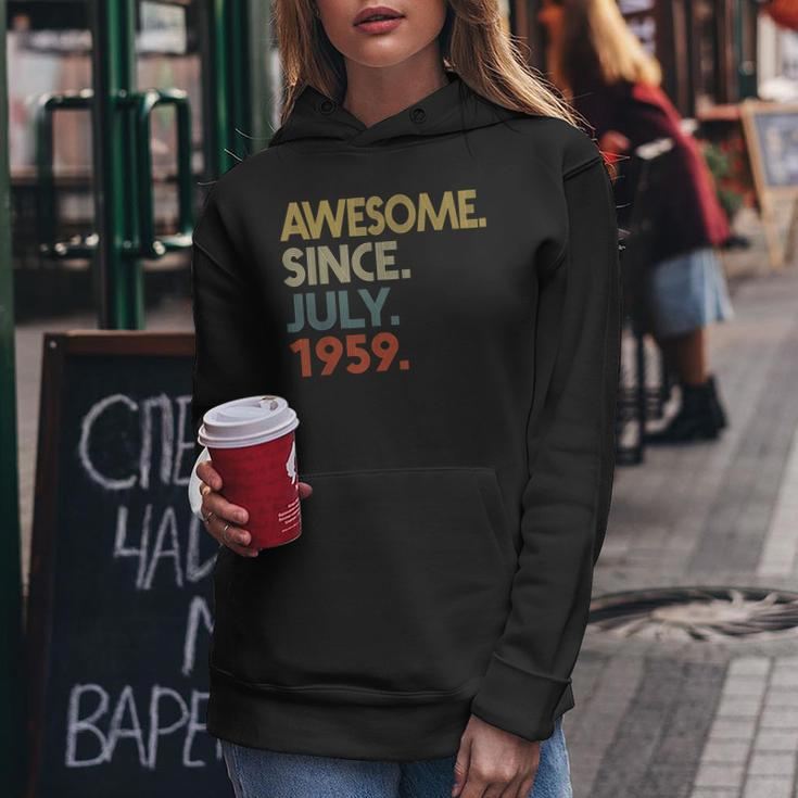 Awesome Since July 1959 Vintage 60Th Birthday Gift Women Hoodie Unique Gifts