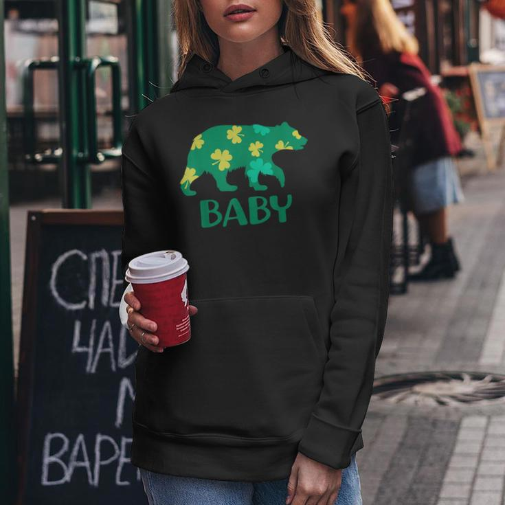 Baby Bear Funny Shamrock St Patricks Day Gifts Family Women Hoodie Funny Gifts