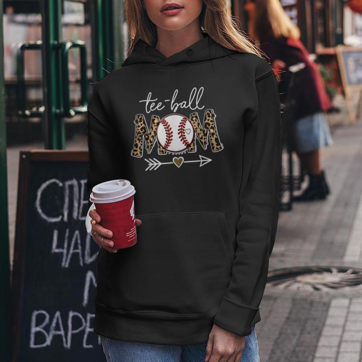 Ball Mom Leopard Funny Tball Mom Baseball Mothers Day Women Hoodie Unique Gifts