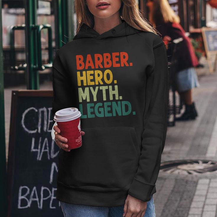 Barber Hero Myth Legend Retro Vintage Barbier Frauen Hoodie Lustige Geschenke