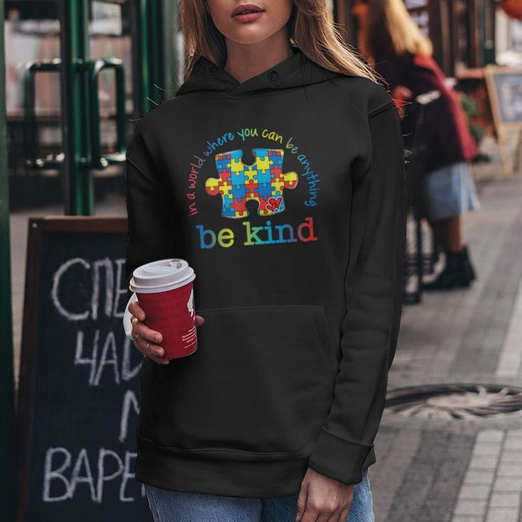 Be Kind Autism Awareness Puzzle Rainbow Choose Kindness Women Hoodie Unique Gifts