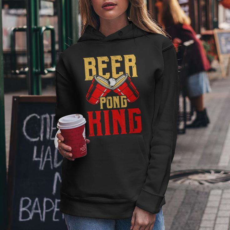 Beer Pong King Alkohol Trinkspiel Beer Pong V2 Frauen Hoodie Lustige Geschenke