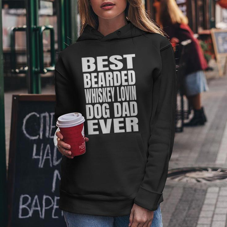 Best Bearded Whiskey Lovin Dog Dad Ever Women Hoodie Unique Gifts