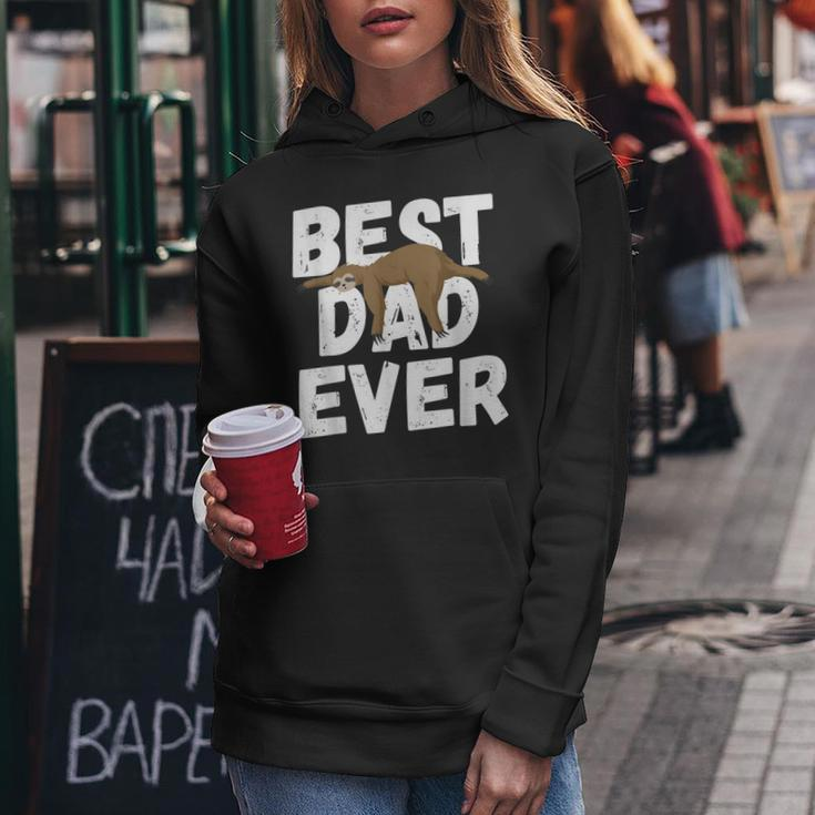 Best Dad Ever Sleeping Sloth Lazy Father Funny Fathers Day Gift For Mens Women Hoodie Unique Gifts
