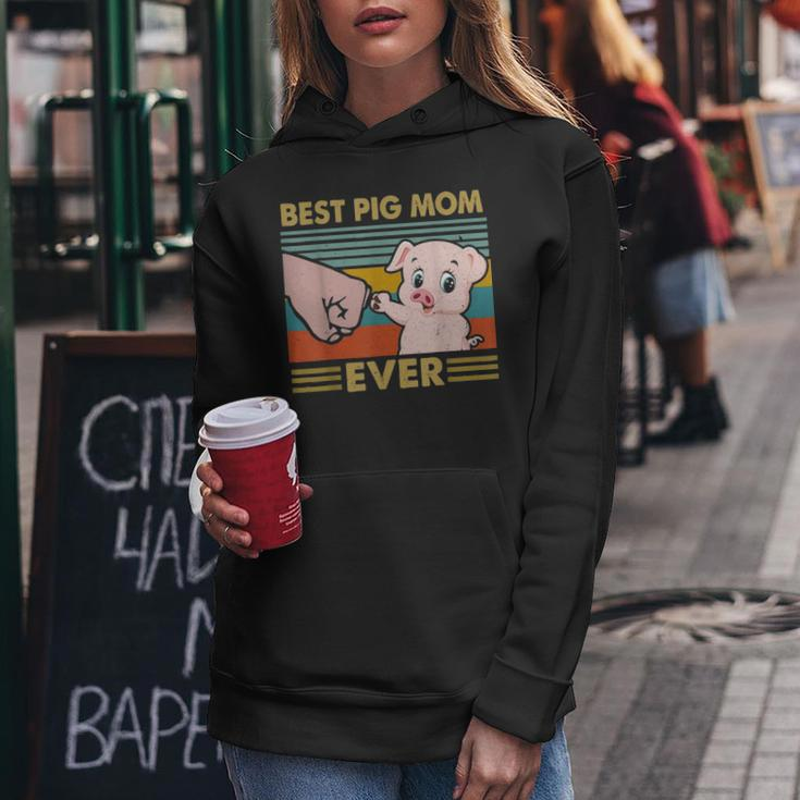 Best Pig Mom Ever Pig Friends Gift Mothers Day Women Hoodie Funny Gifts